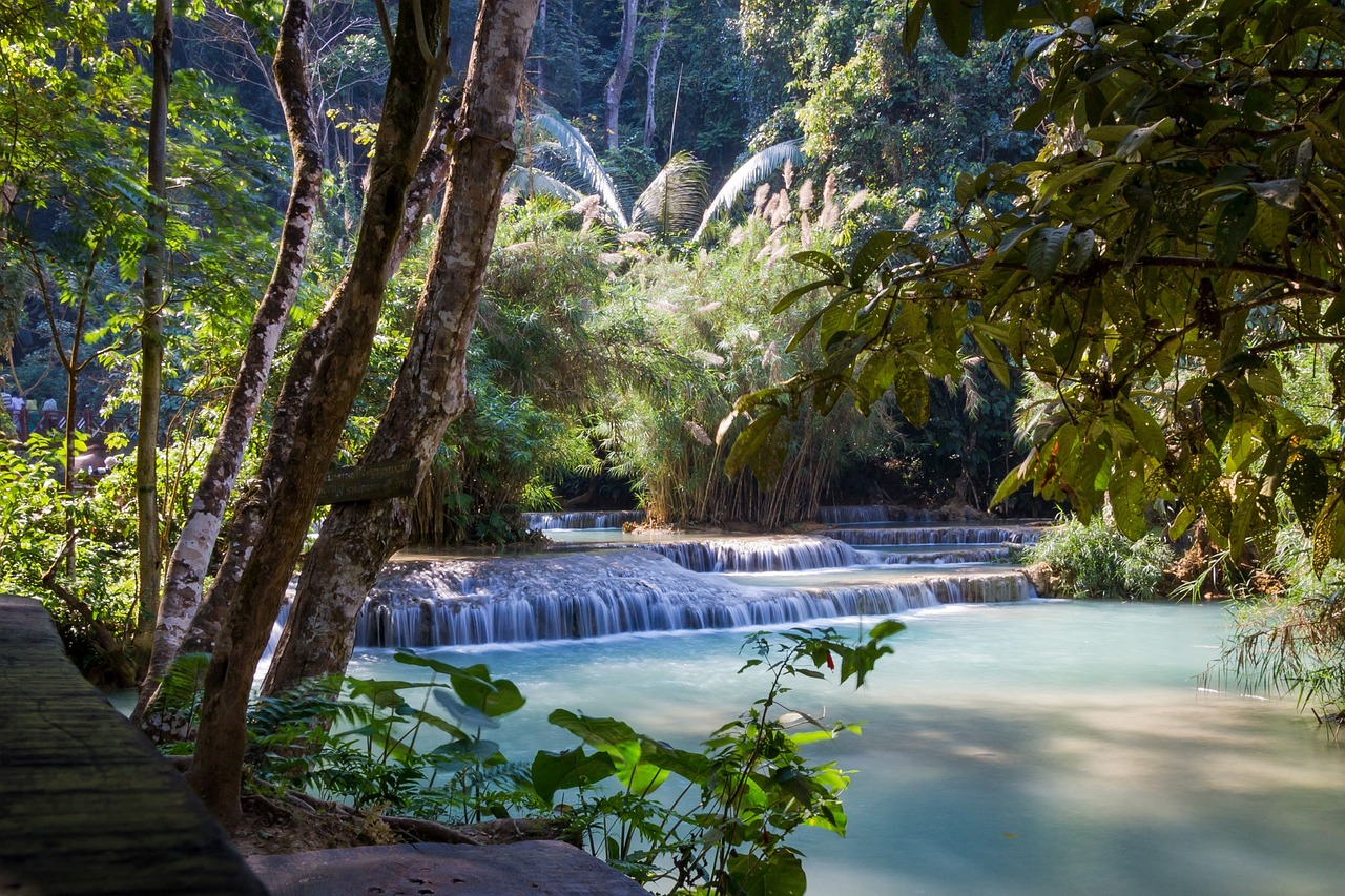 lao, waterfall, kuang si falls, water, asia, nature, luang prabang, luang, prabang, kuang, si, river-2561534.jpg